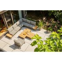 Modul-Loungegarnitur 8-tlg. Grau Teakholz - Anthrazit/Grau, KONVENTIONELL, Holz/Textil (322/84/252cm) - Siena Garden