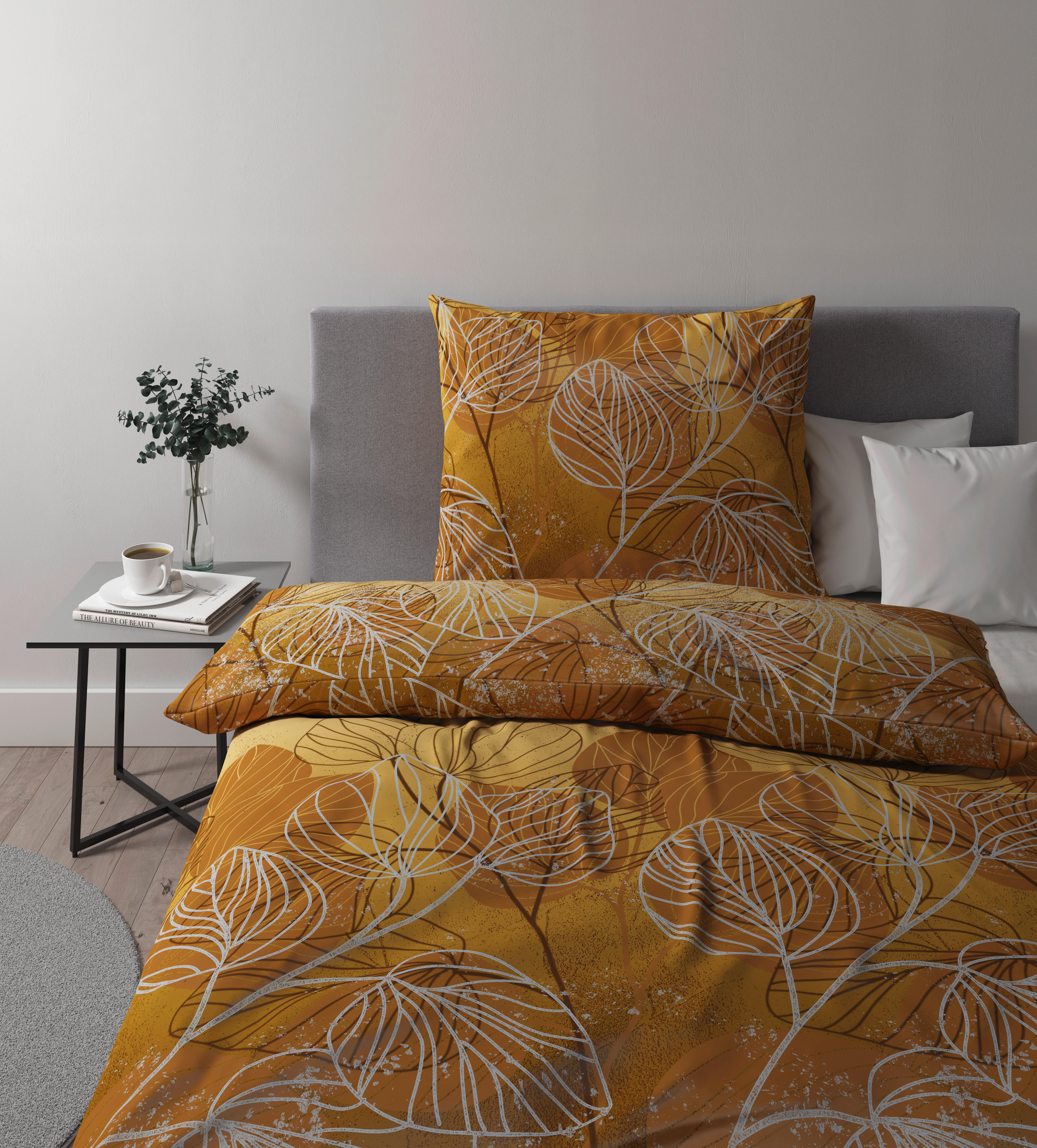 Bettwäsche Britt ca. 160x210cm - Gelb, Konventionell, Textil (160/210cm) - Premium Living