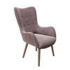 PLAYBOY Ohrensessel Bridget Samt Rosa - Rosa/Braun, KONVENTIONELL, Holz/Textil (68/99/77cm) - Playboy