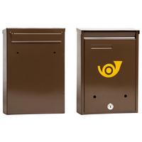 Postaláda Biztonsági - barna, Basics, fém (33/22/8cm)