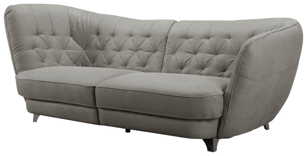 Megasofa "Retro" , braun - Chromfarben/Braun, MODERN, Textil/Metall (256/85/115cm) - MID.YOU