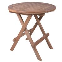 Gartenbeistelltisch Luang Teak klappbar - Braun, Basics, Holz (50/50/50cm) - Gardenson