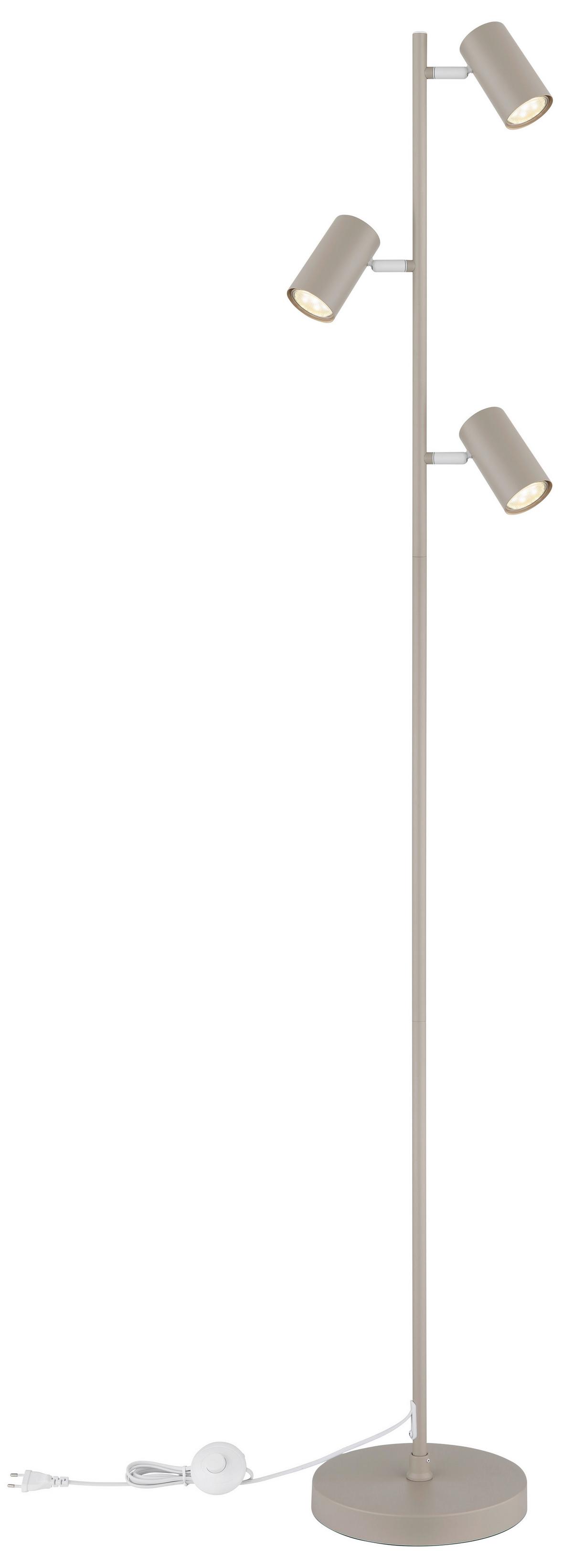 Állólámpa 57911ssa Robby - homokszínű/fehér, Design, műanyag/fém (23/154cm) - Globo