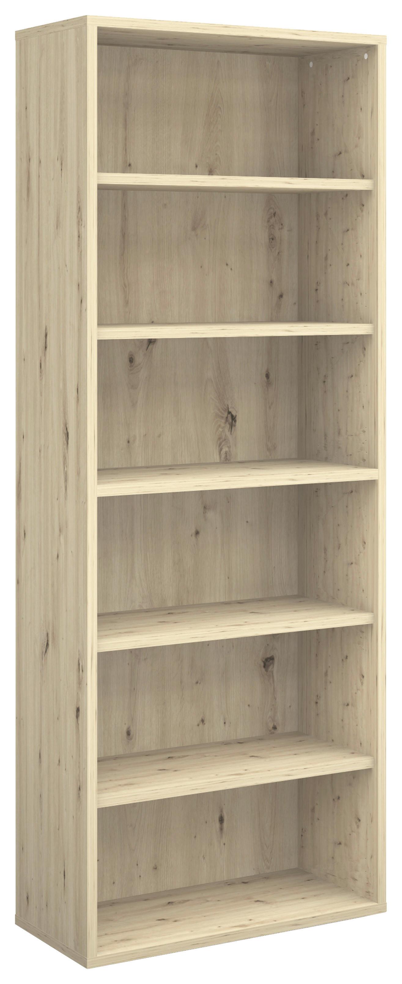Regal Big Profi Office Eiche Artisan - Schwarz/Eiche Artisan, Modern, Holzwerkstoff (82/218/40cm) - Mömax