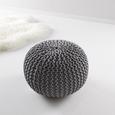 Pouf in Grau Ø ca. 50 'Martin' - Grau, MODERN, Textil (50/50/30cm) - Bessagi Home Pouf in Grau Ø ca. 50 'Martin' - Grau, MODERN, Textil (50/50/30cm) - Bessagi Home