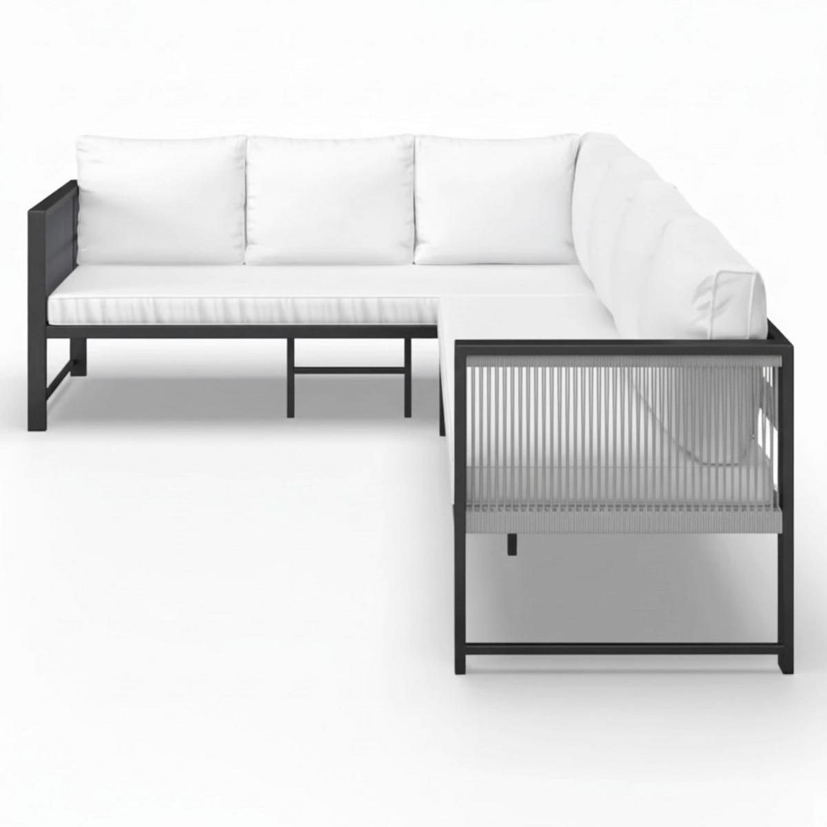 Vrtna Garnitura Pergolina - bijela/crna, Moderno, metal/tekstil (194/245cm) - Bessagi Garden