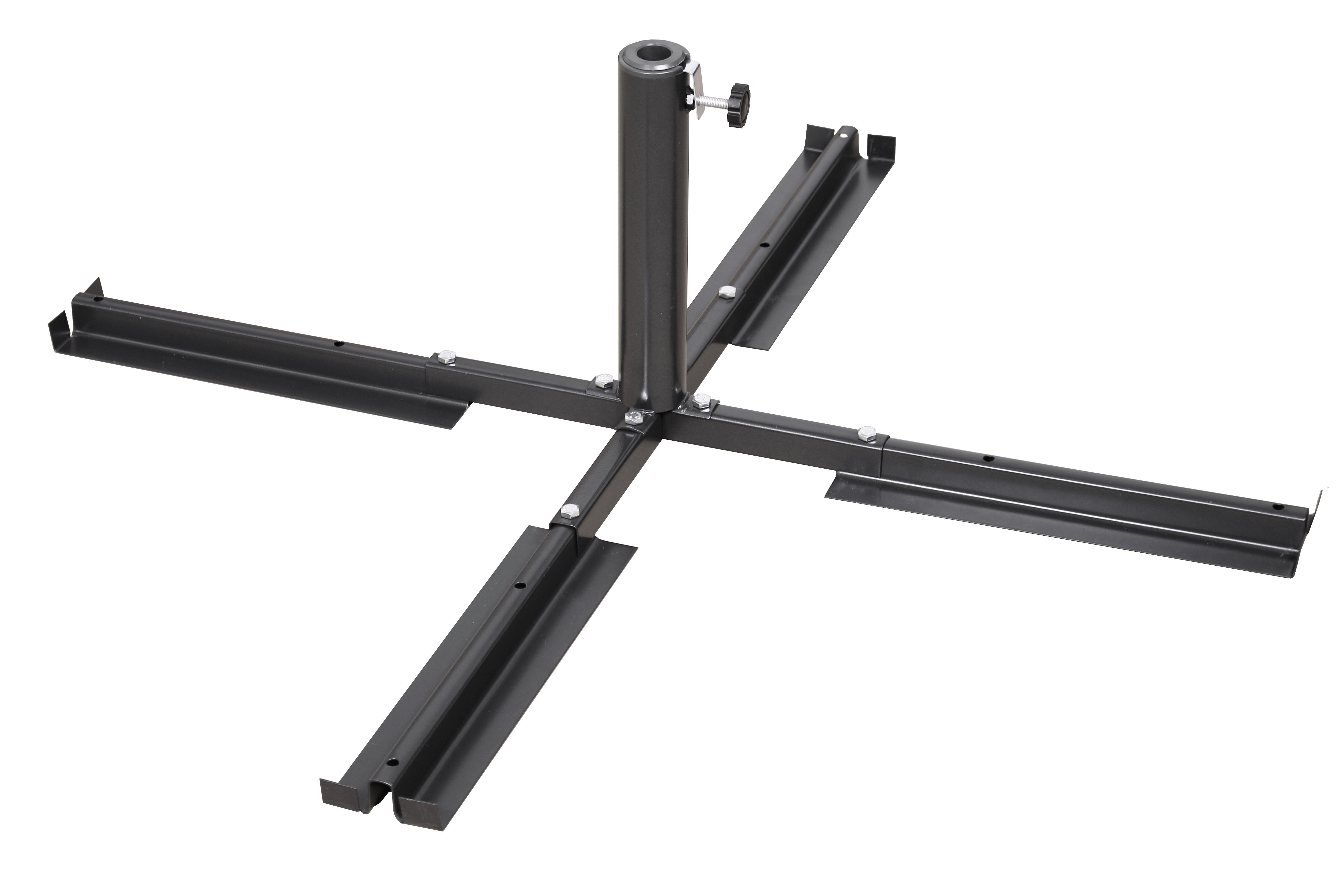 Schneider Schirmständer Plattenständer Anthrazit - Anthrazit, Basics, Metall (105/105/35cm) - Schneider