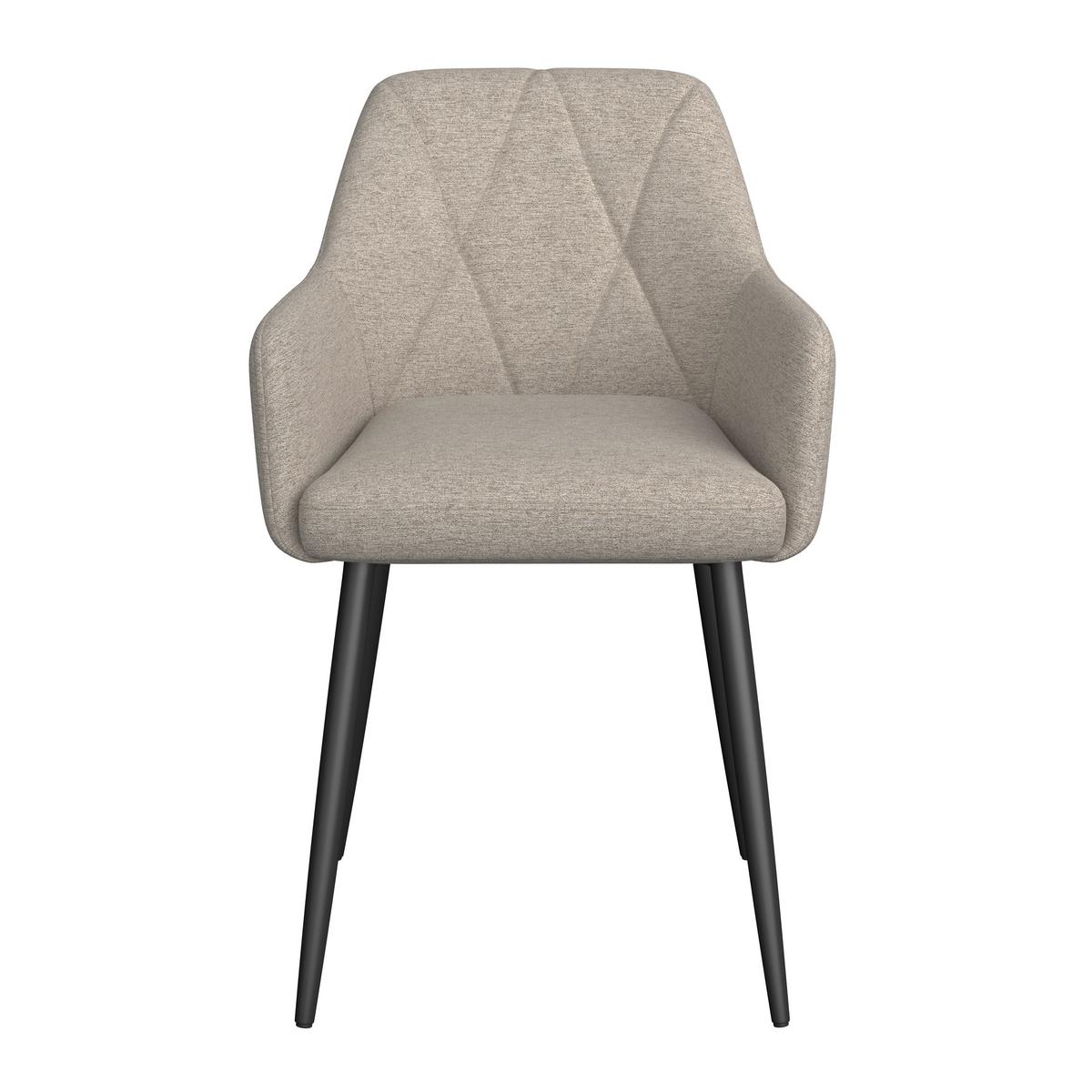 Naslanjač Hardy - črna/bež, Moderno, kovina/tekstil (57/86/64cm)