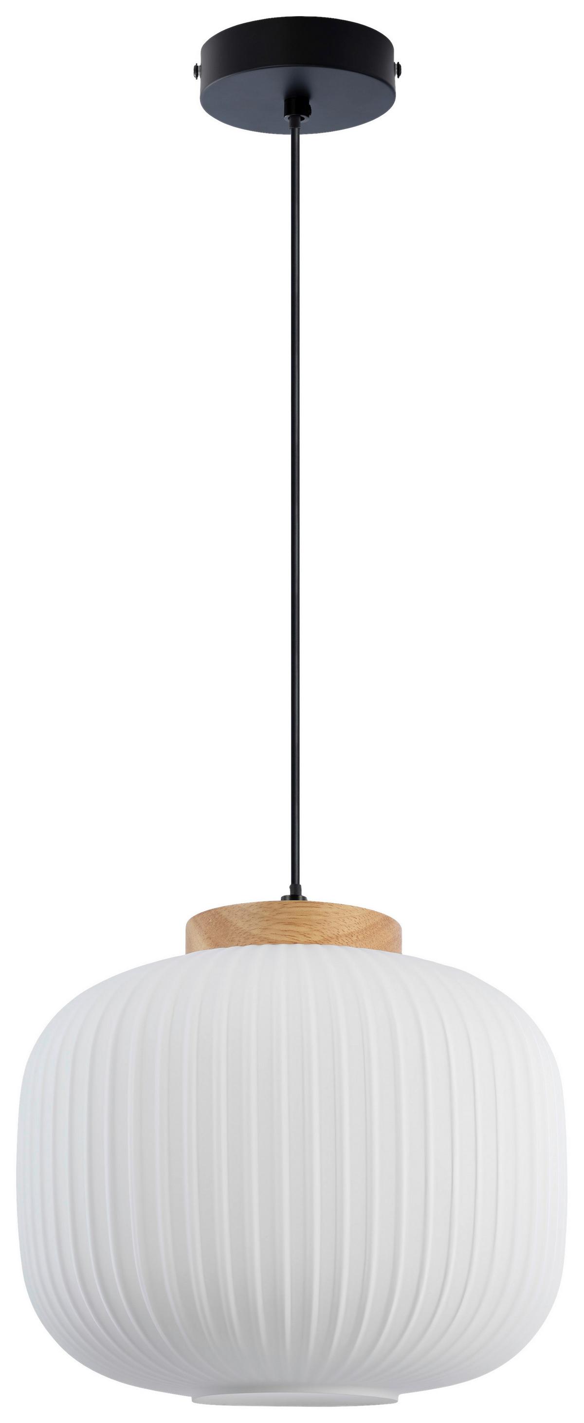 LAMPA WISZĄCA ANNA - biały, Trend, metal/drewno (25/120cm) - Collett's Monde