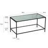 SOFFBORD LEON - svart/transparent, Modern, metall/glas (80/40/40cm) - Mömax
