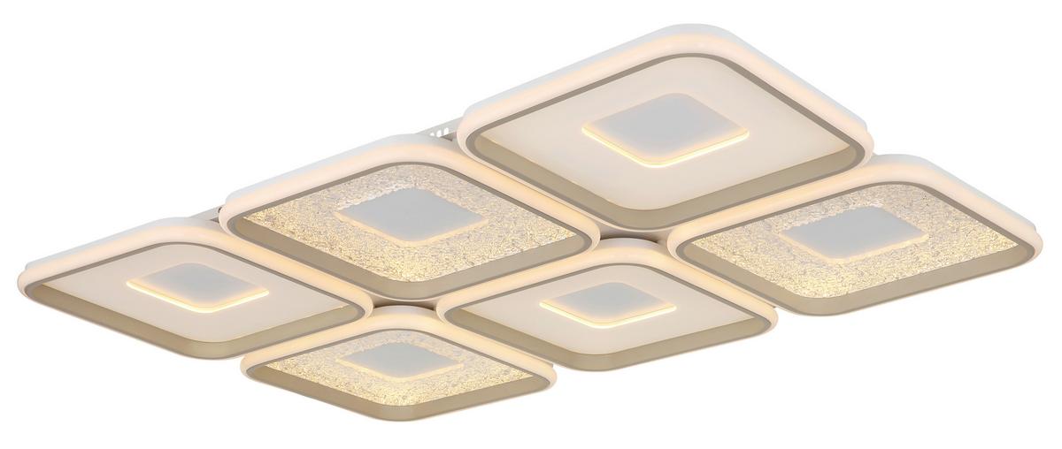 Led-deckenleuchte 48097-120 Mosaiko - Sandfarben/Klar, Design, Kunststoff/Metall (100,1/67/7,8cm) - Globo