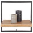Raft De Perete Alia - negru/culoare lemn acacia, Modern, lemn/metal (35/35/25cm) - Modern Living