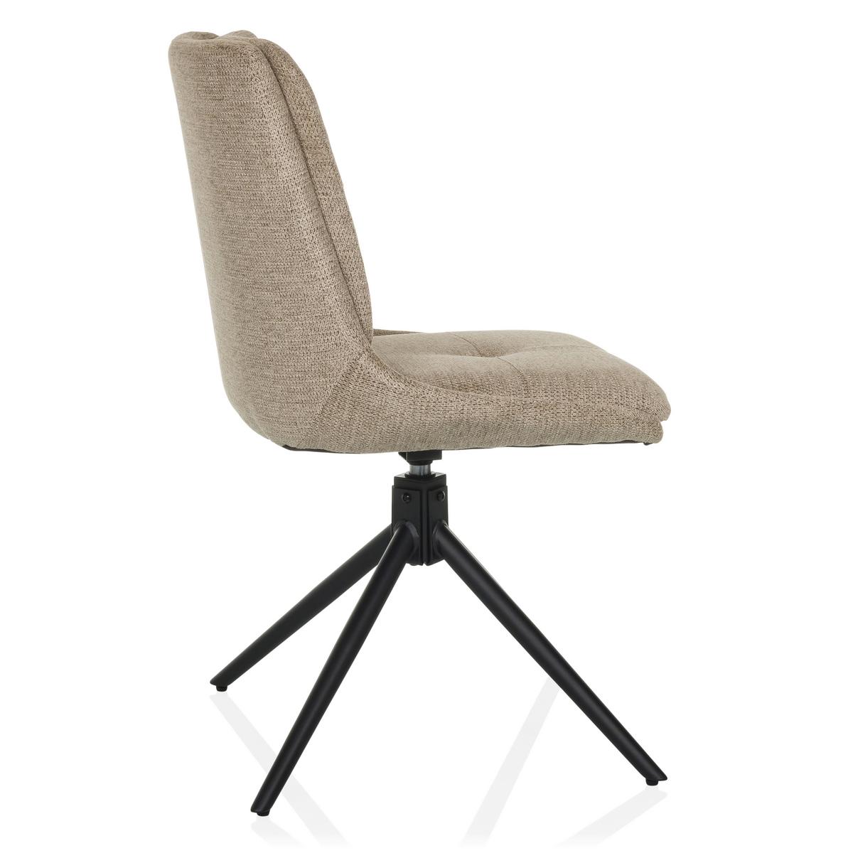 Vrtljivi Stol Tarviso I, Bež - črna/bež, Moderno, kovina/tekstil (53/89/58cm) - MID.YOU