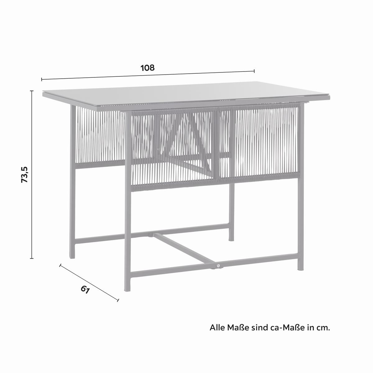 Balkonska Garnitura Stella, Temno Siva, Črna, Jeklo - temno siva/siva, Moderno, kovina/umetna masa - Bessagi Garden