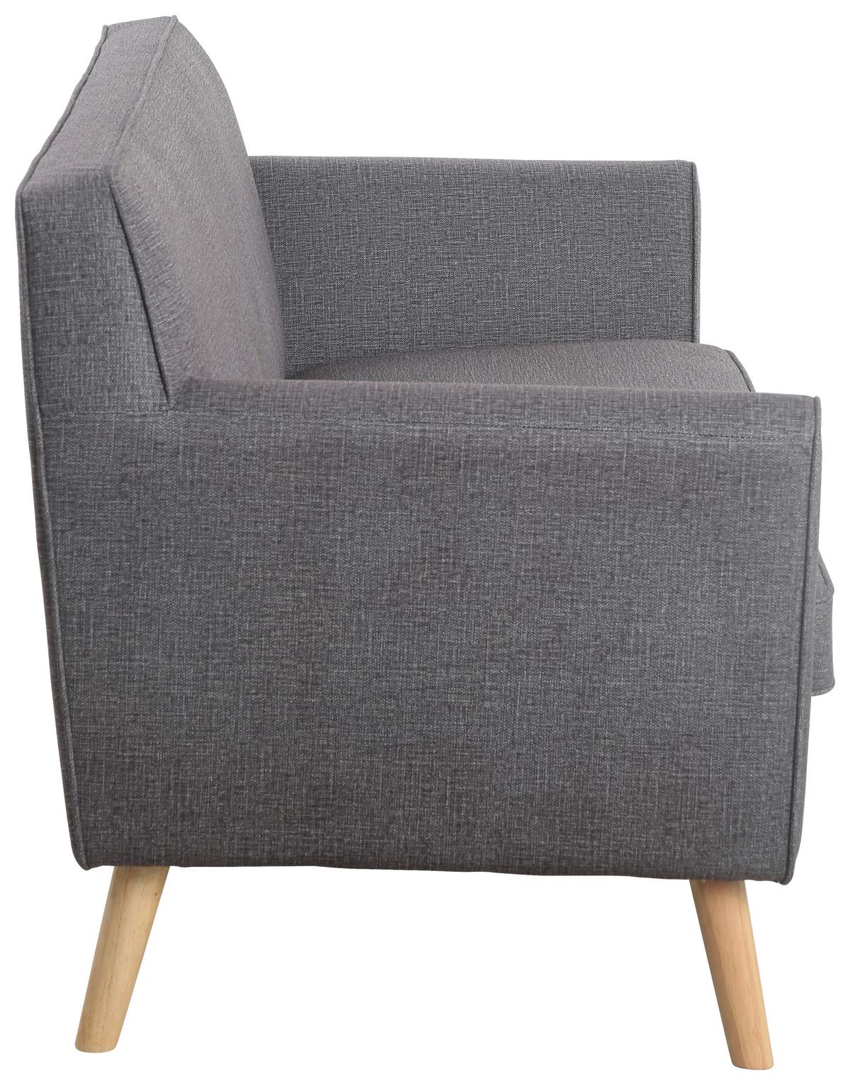 Trosed Lara, Siva - temno siva/naravne barve, Konvencionalno, tekstil/les (178/83/79cm) - P & B