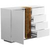 SIDEBOARD GIOVANNI - vit/ekfärgad, Modern, trämaterial/trä (120/85,5/40cm) - Premium Living