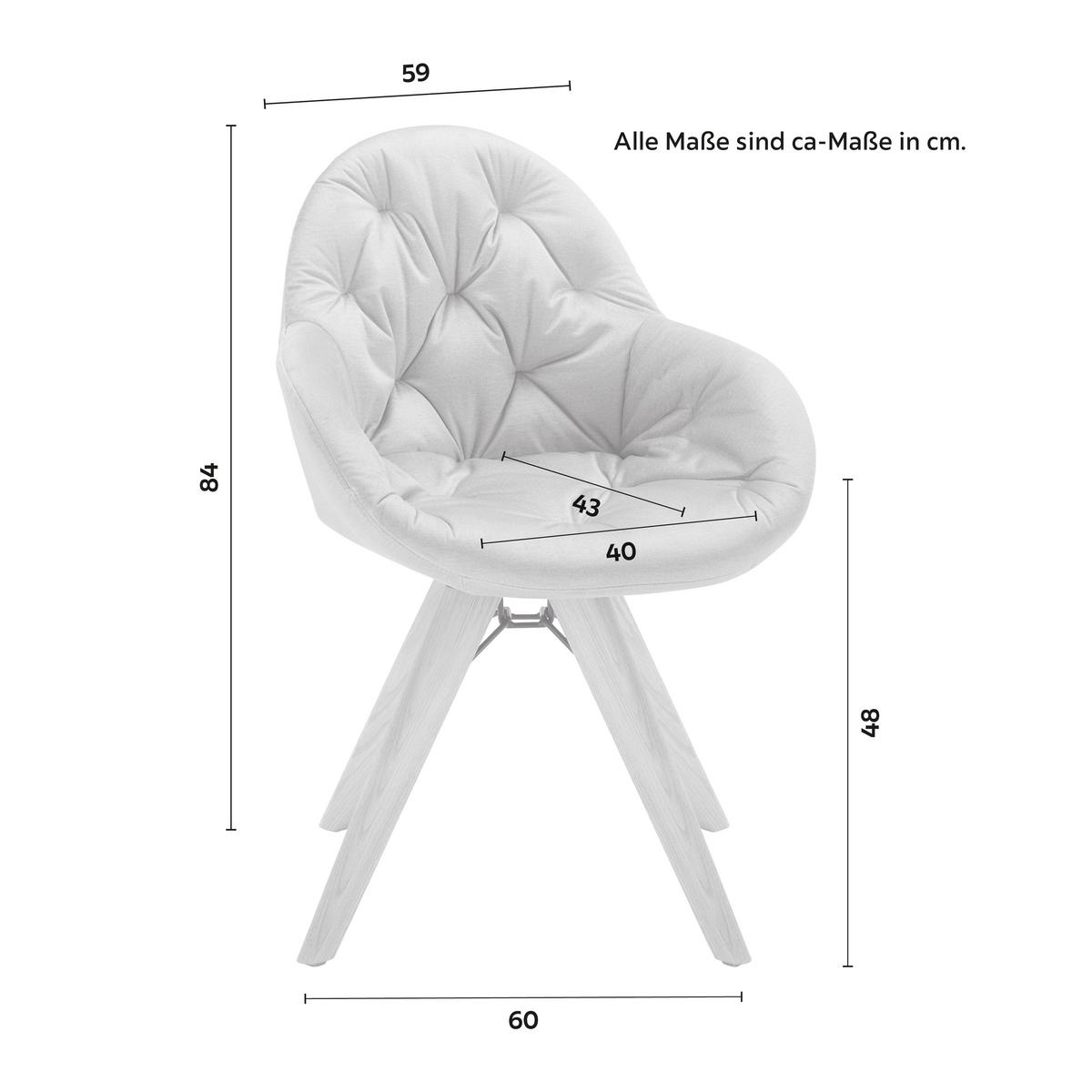 KRZESŁO Z PODŁOKIETNIKAMI LORE - kolor bukowy/jasnoszary, Modern, metal/drewno (59/84/60cm) - Bessagi Home