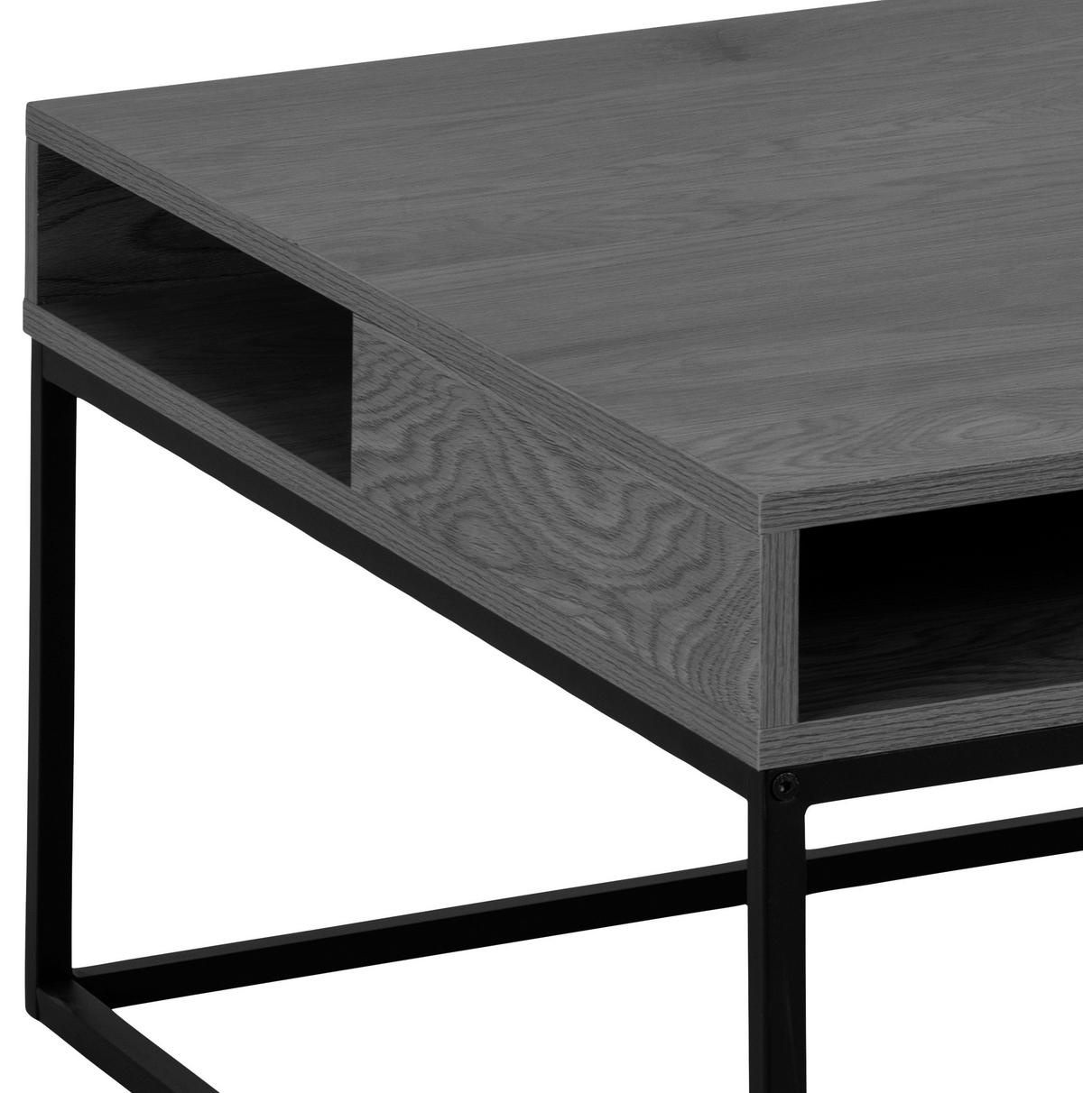 STOLIK KAWOWY WILLFORD - kolor jesionowy/czarny, Trend, materiał drewnopochodny/metal (80/80/40cm) - MID.YOU