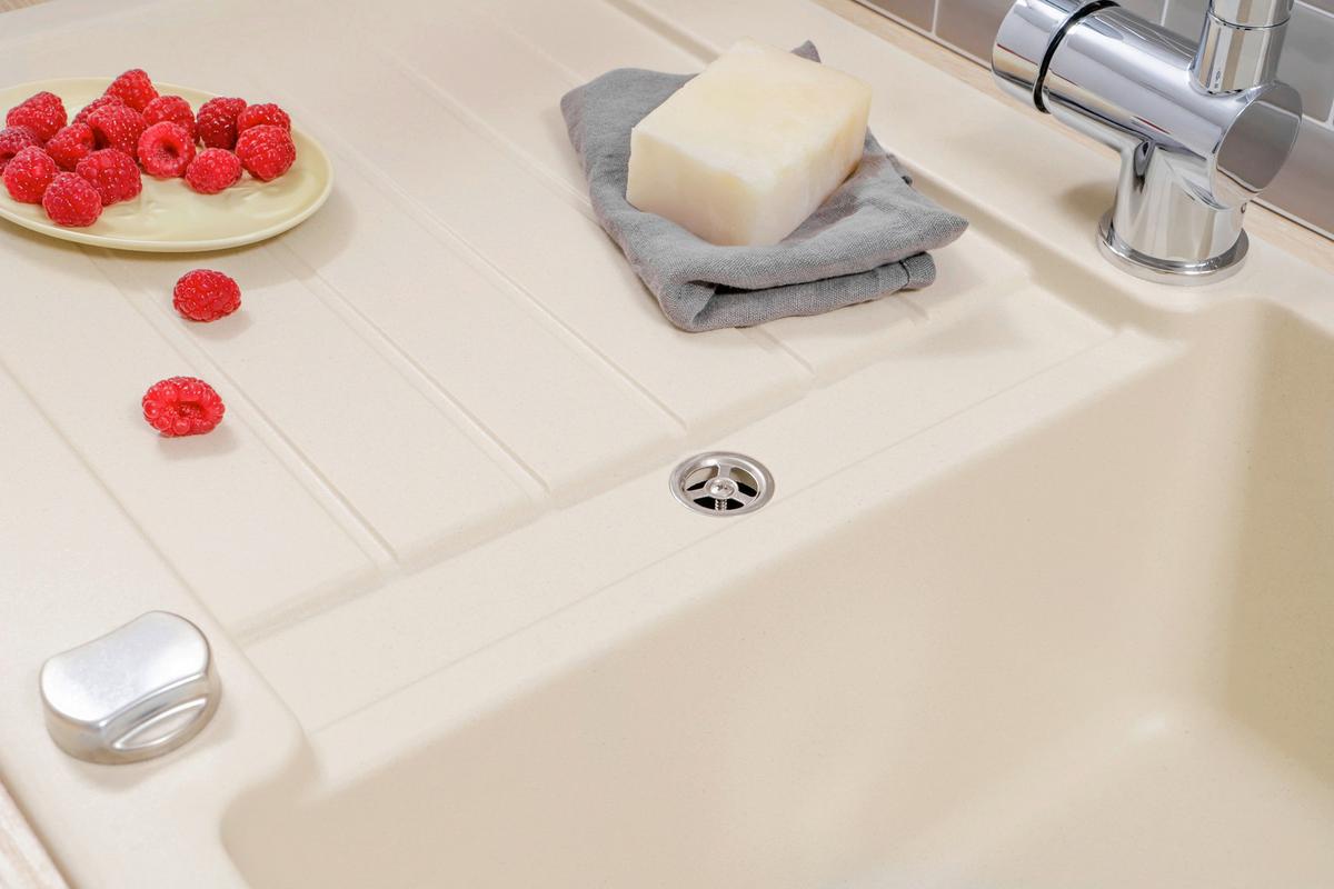 Pomivalno Korito Austin, 86x50cm - krem barve, Design, kamen (86/21/50cm) - Respekta