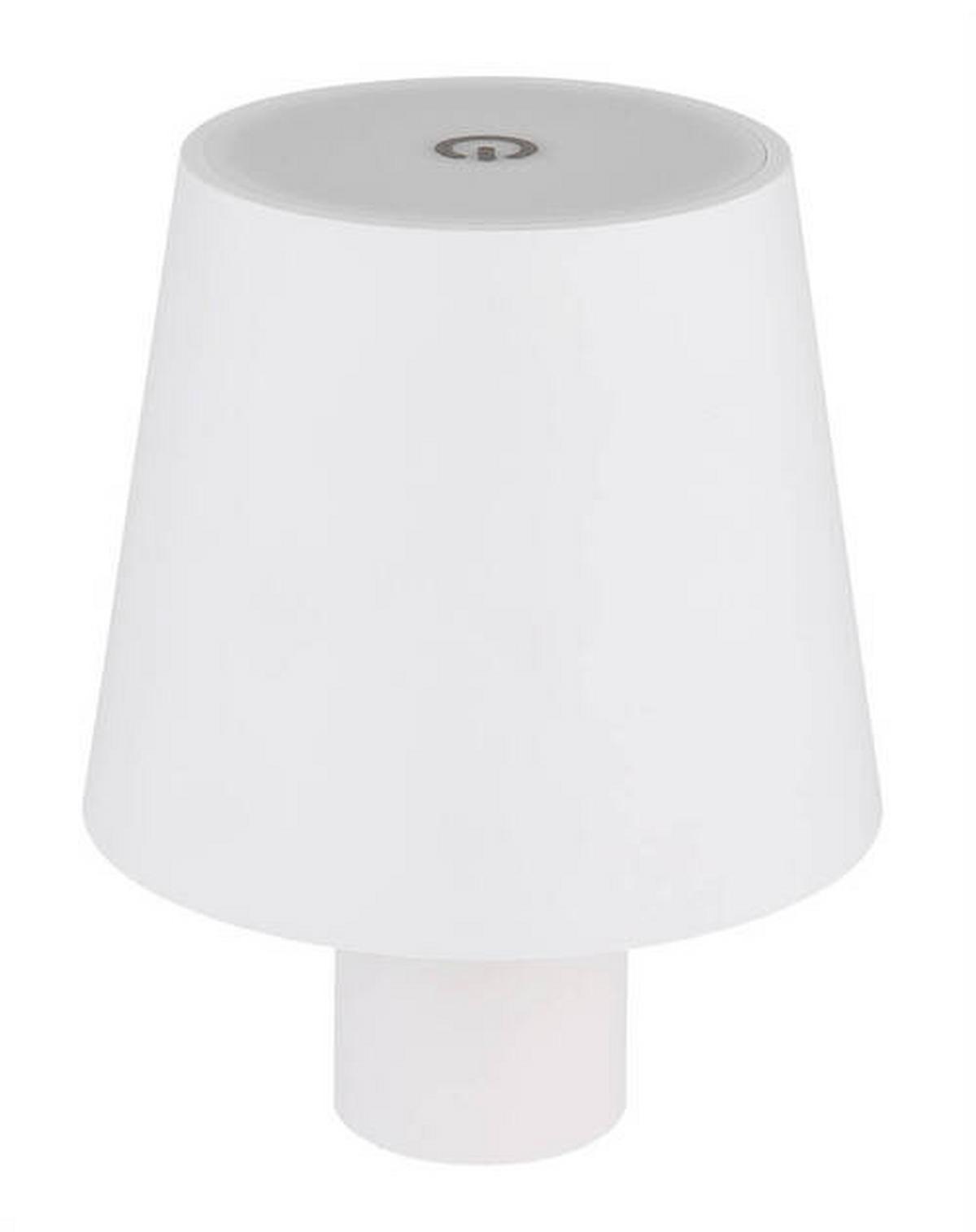 Akku-Tischleuchte Vannie Weiß max. 3 Watt - Weiss, Konventionell, Kunststoff/Metall (10,6/13cm) - Globo