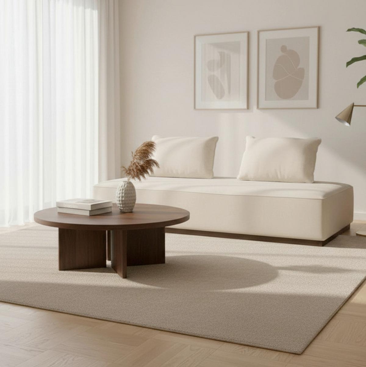 Canapea CHRISTINA - bej, Modern, lemn/textil (215,5/87/106cm) - Bessagi Home