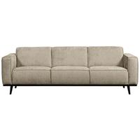 3-SITZER-SOFA Statement Naturfarben B: 230cm - Schwarz/Naturfarben, Design, Holz/Textil (230/77/93cm) - Livetastic
