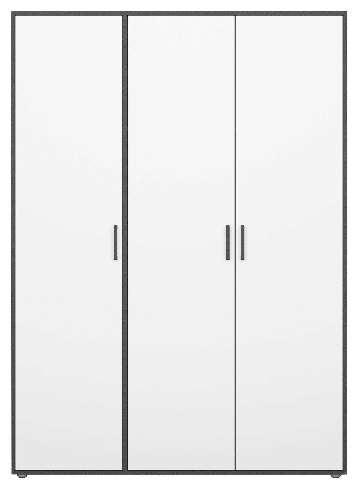 DULAP  USI ROTATIVE VOYAGER - alb/gri, Modern, material pe bază de lemn (140/194/53cm) - Modern Living
