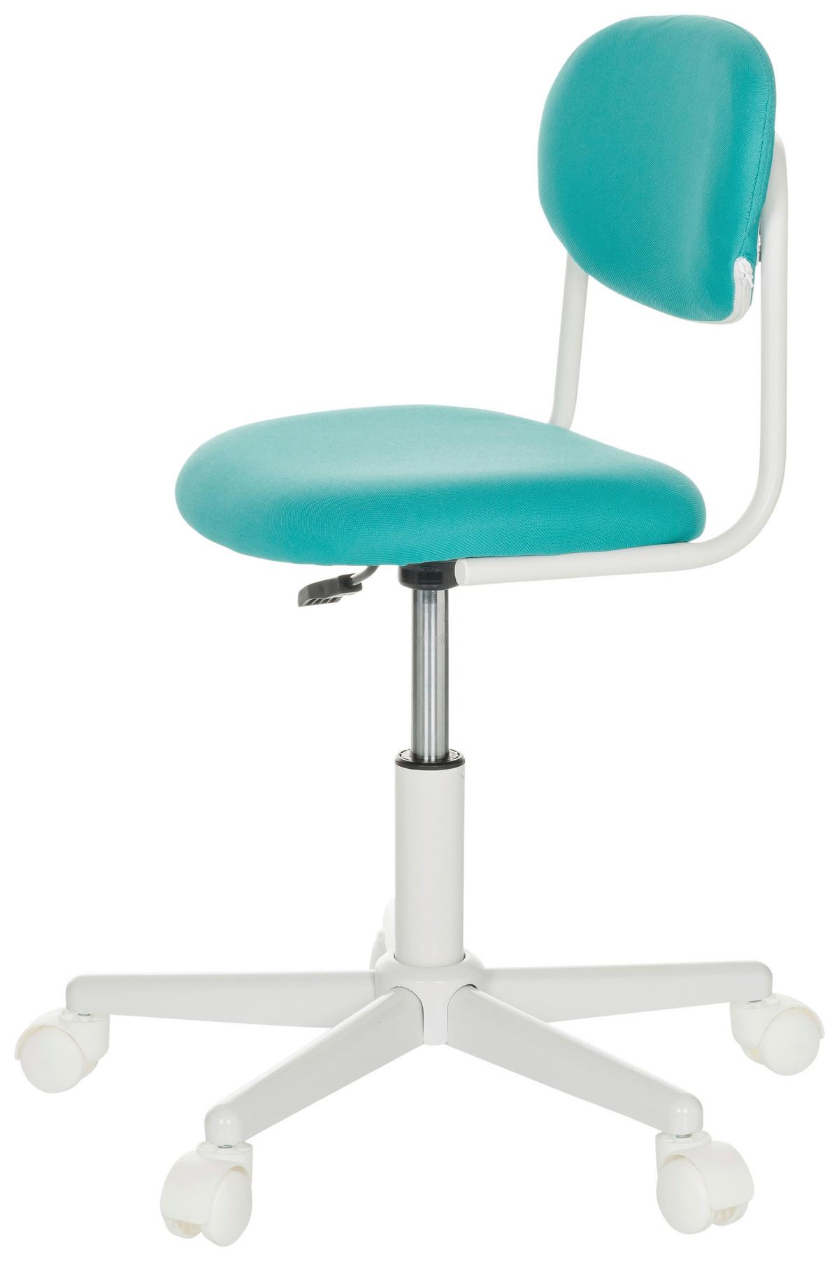 Otroški Vrtljivi Stol Kiddy Base I, Turkizna - turkizna/bela, Basics, umetna masa/tekstil (60/72-83/60cm) - MID.YOU