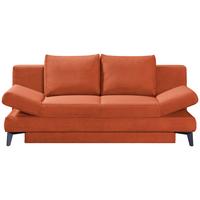 SOFA Z FUNKCJĄ SPANIA MELBOURNE - kolor rdzawy/czarny, Design, metal/tkanina (200/85/90cm) - Novel