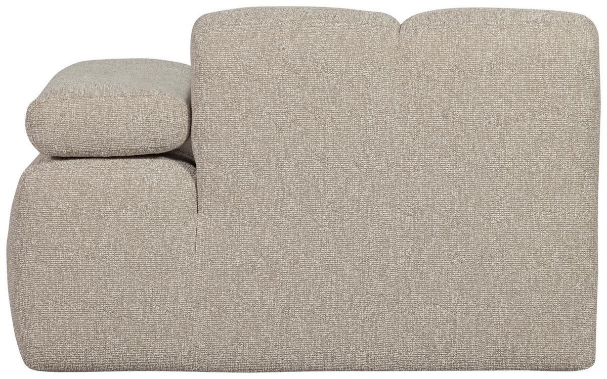 Sofaelement Mojo Beige B: 124cm - Beige/Schwarz, Design, Kunststoff/Textil (124/74/97cm) - Livetastic