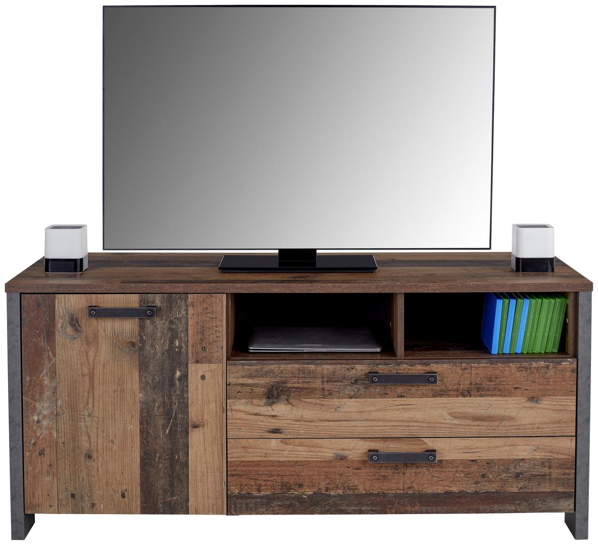 Tv-element Clif - temno siva/črna, Moderno, kovina/umetna masa (142/64/52cm) - Zandiara