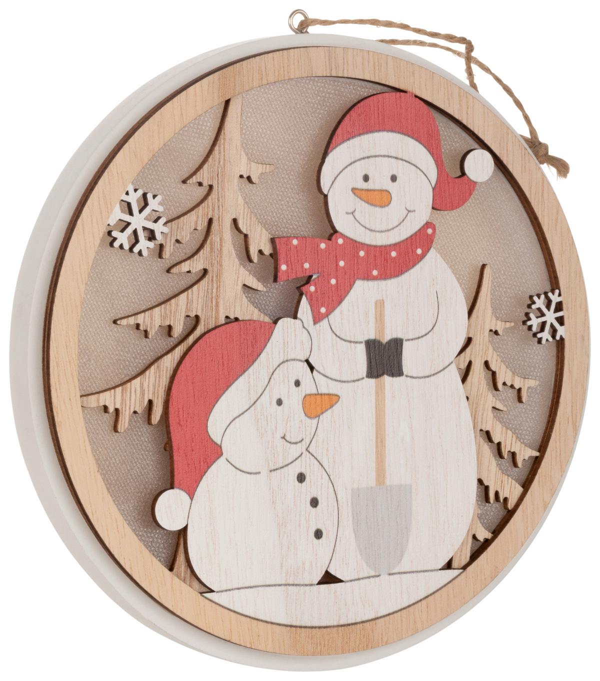 Okrasna Led-svetilka Roi -Paz- - rdeča/črna, Konvencionalno, umetna masa/les (16,5/2cm) - Modern Living