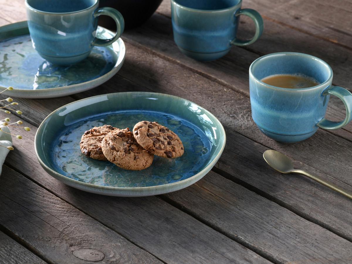 Servis Za Zajtrk Yuki Uno, 4-Delni - modra/zelena, Basics, keramika (17,5cm) - Creatable