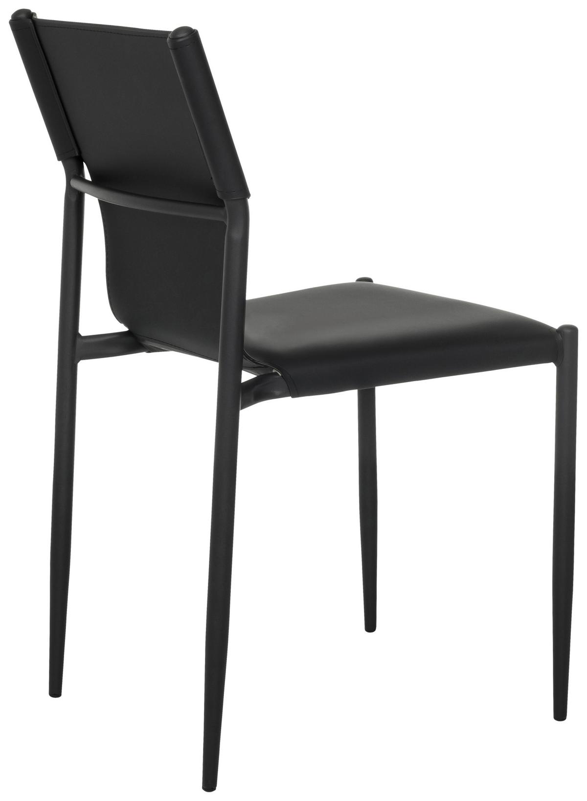 Konferenčni Stol Ellon V, Črna - črna, Moderno, kovina/usnje (44/82/52cm) - MID.YOU