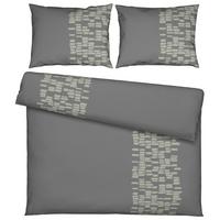 Ágyneműhuzat-garnitúra Kétszemélyes  Brush Strokes - antracit, textil (200/220cm) - Modern Living