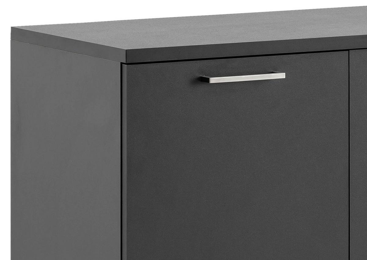 Aktenschrank Serie 1500 Schwarz - Anthrazit, KONVENTIONELL, Holzwerkstoff (80,2/84,2/41cm) - MID.YOU