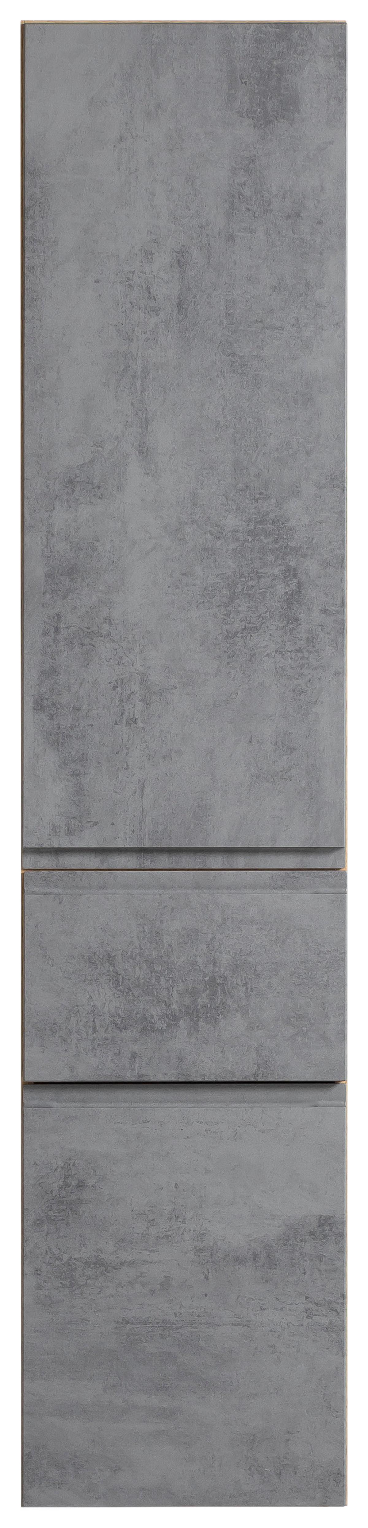 Hochschrank Varese ca. 40x180 cm Hellgrau/Eiche - Eiche Wotan/Hellgrau, MODERN, Holzwerkstoff (40/180/35cm) - Held