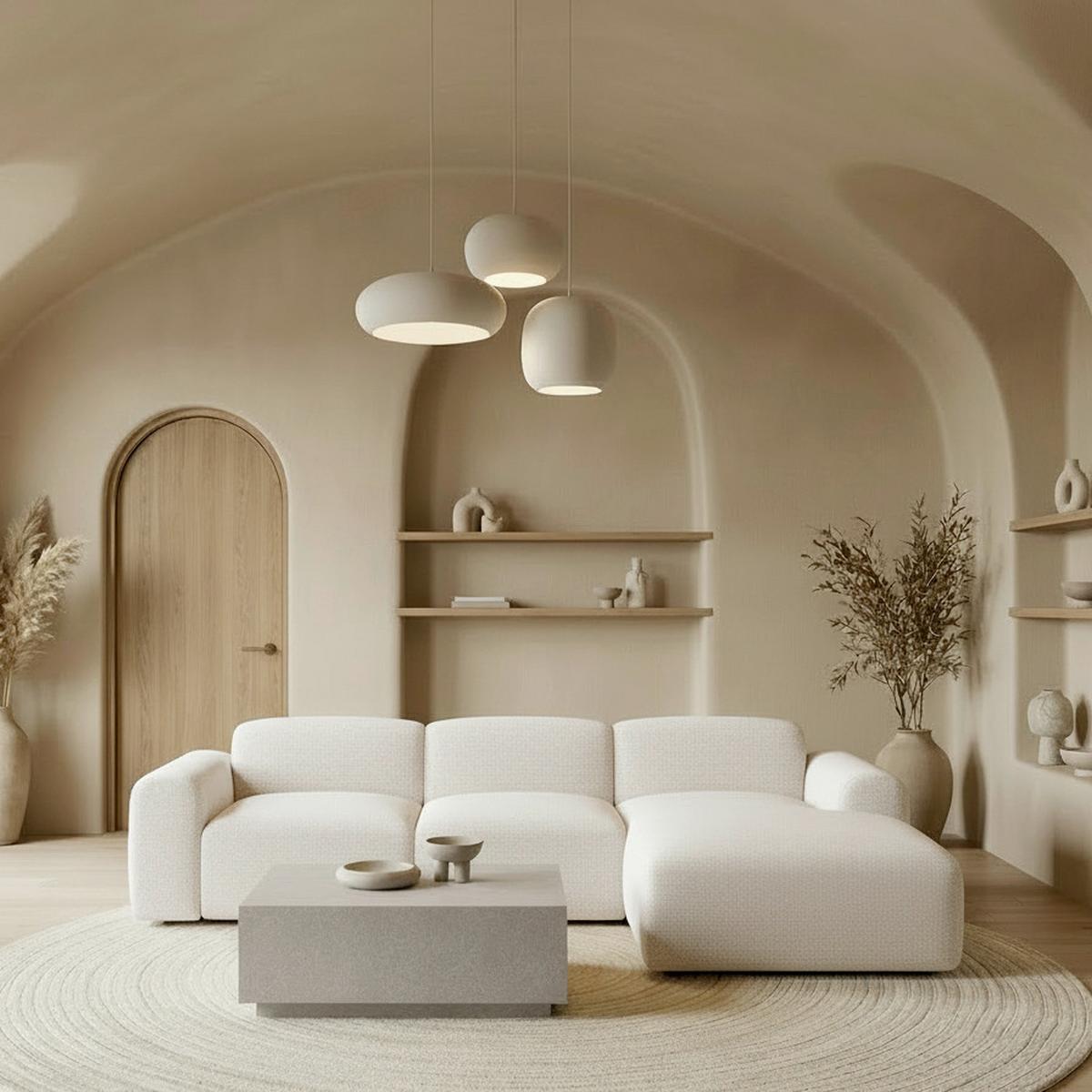 Sarokkanapé Marlo - krémszínű/natúr színű, Modern, textil/fa (263/162cm) - Bessagi Home