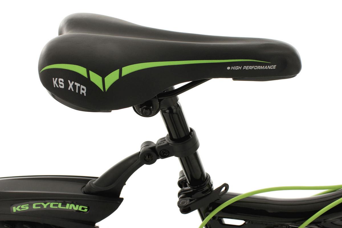 Kinderfahrrad MTB Fully 24" Bliss RH 38cm - Schwarz/Grün, Basics, Metall (180/70/80cm) - KS Cycling