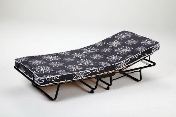 ŁÓŻKO SKŁADANE HONOLULU - czarny/biały, Design, metal/tkanina (80/185cm) - Livetastic