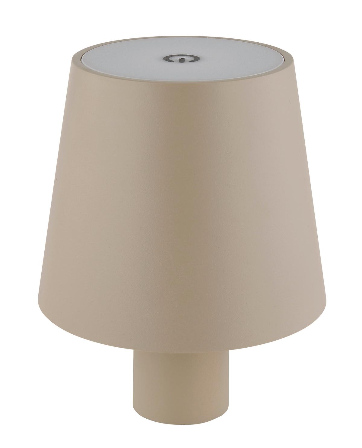 LED-Tischleuchte Vannie Opal/Sand max. 3 Watt - Sandfarben, Trend, Kunststoff/Metall (10,6/13cm) - Globo
