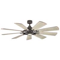 Stropni Ventilator Klf-Gentry-65-Wz - boje oraha/boje cinka, Basics, staklo/drvo (165/42cm)