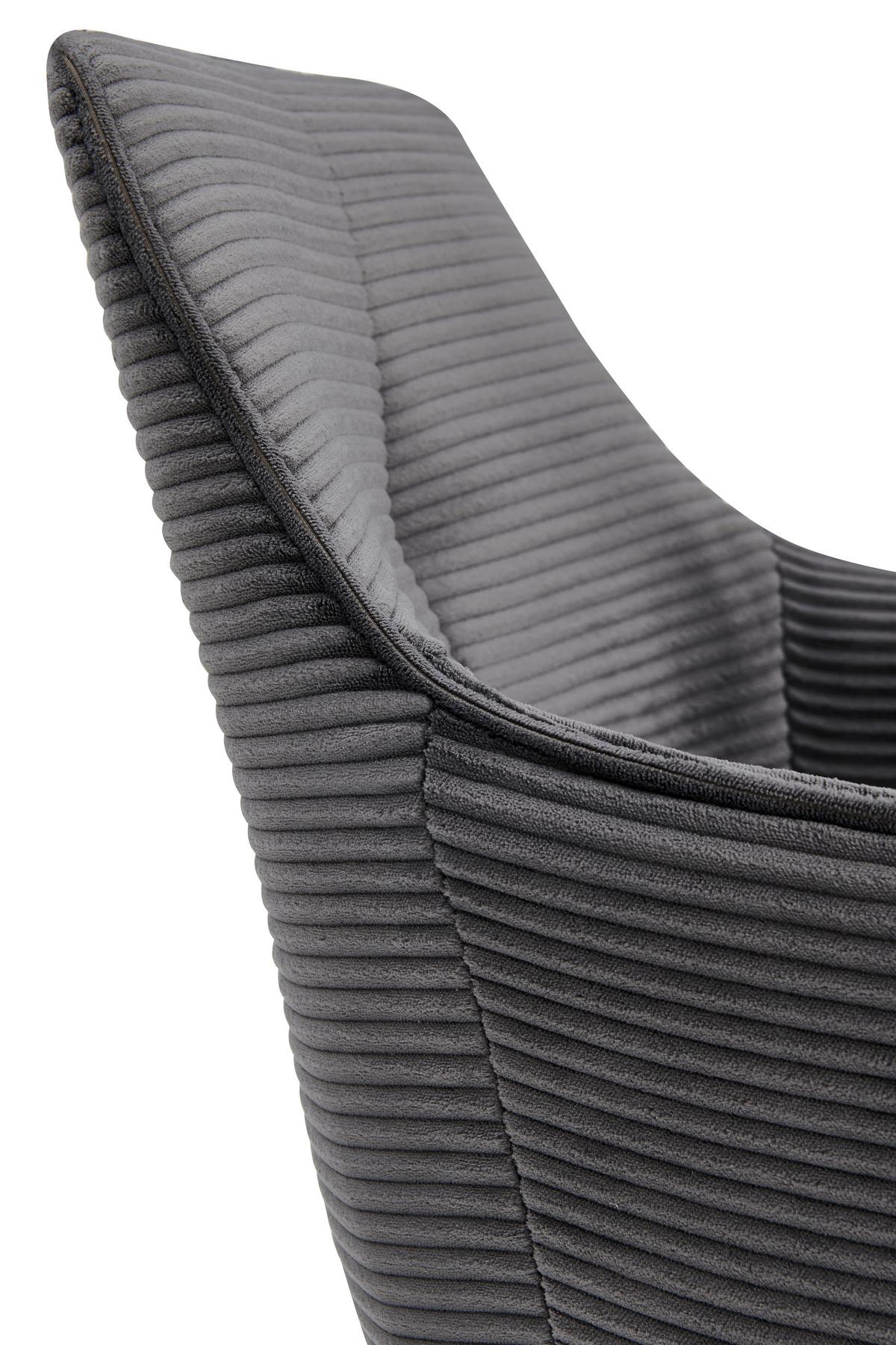 ARMLEHNSTUHL-SET VERONA II S 2ER-SET - Anthrazit/Schwarz, MODERN, Textil/Metall (55/85/61cm) - P & B
