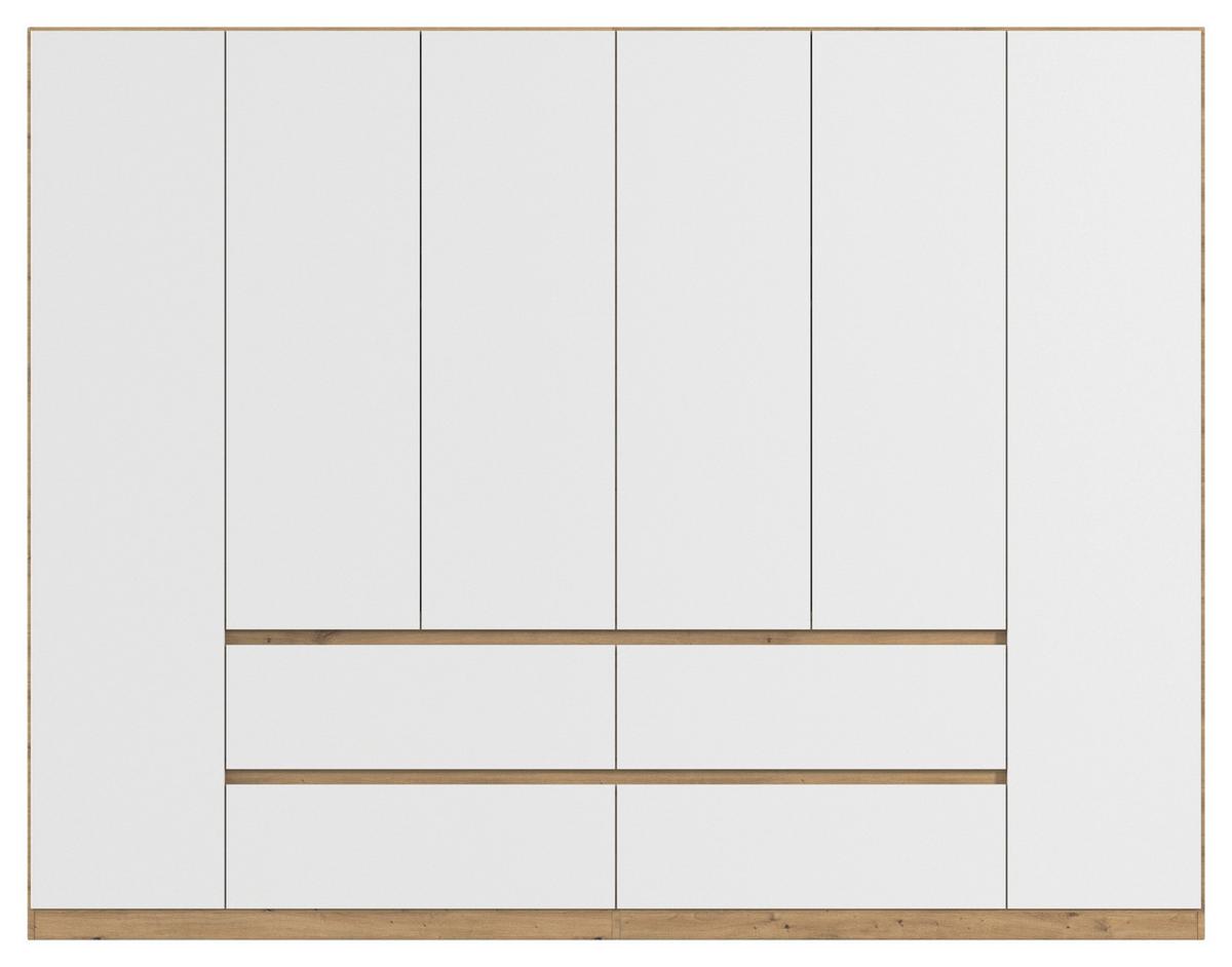 DULAP  USI ROTATIVE MAINZ - alb/stejar Artisan, Basics, material pe bază de lemn (271/210/54cm) - Modern Living