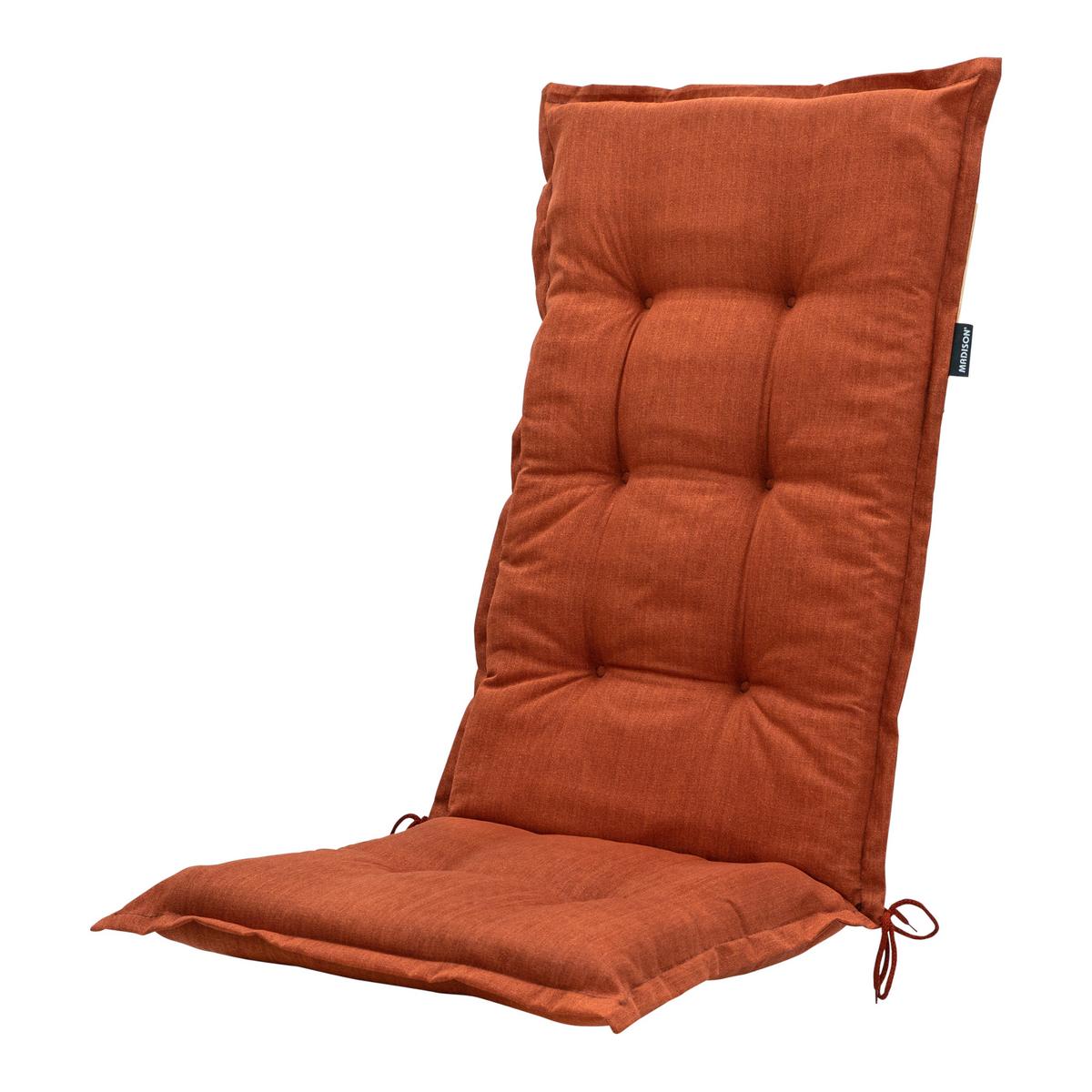 SESSELAUFLAGE BASIC TERRA AUFLAGE HOCH - Terracotta, MODERN, Textil (50/2/123cm) - Gardenson