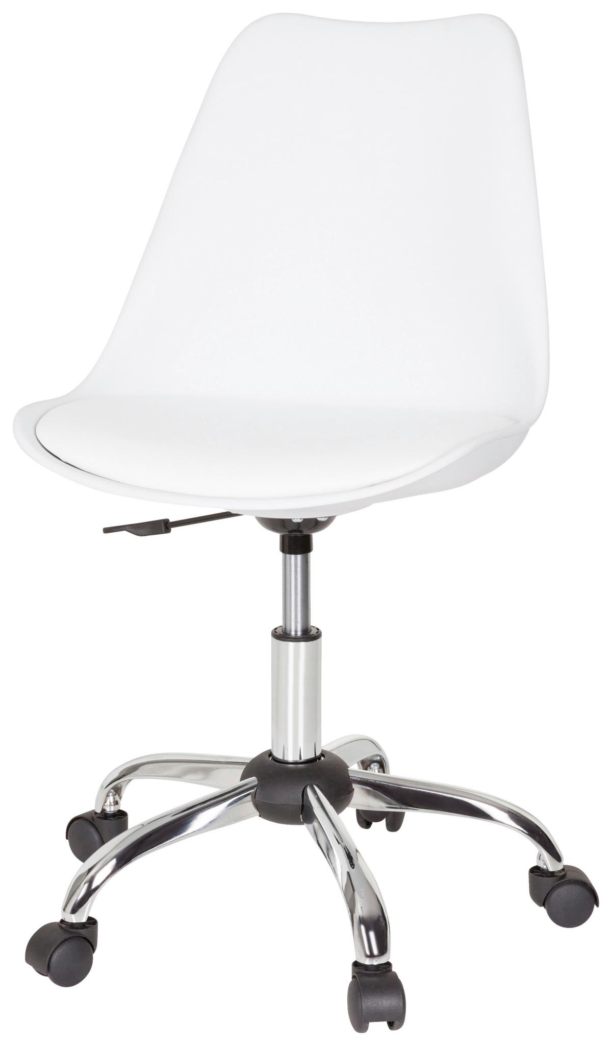 Vrtljivi Stol Fancy Pro, Bela - bela, Moderno, kovina/umetna masa (48/86/54cm) - MID.YOU