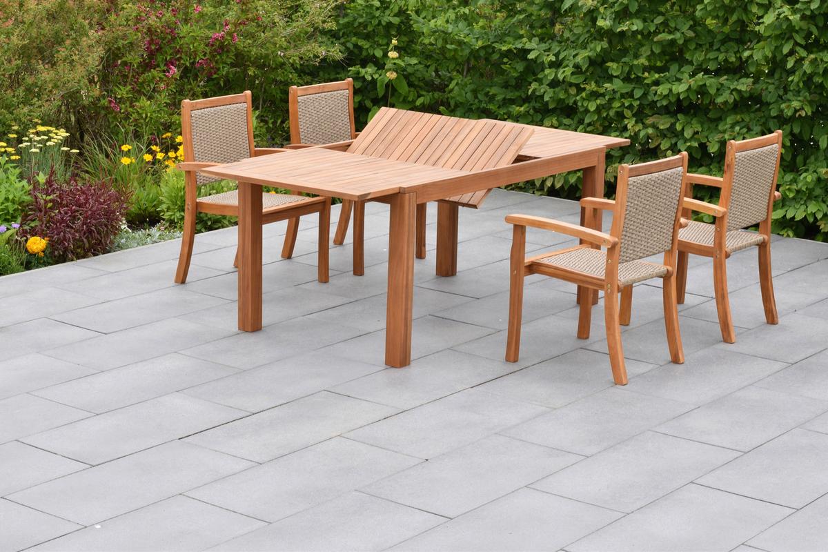 GARTENSET CASTILLA - Naturfarben, MODERN, Holz/Kunststoff - Gardenson