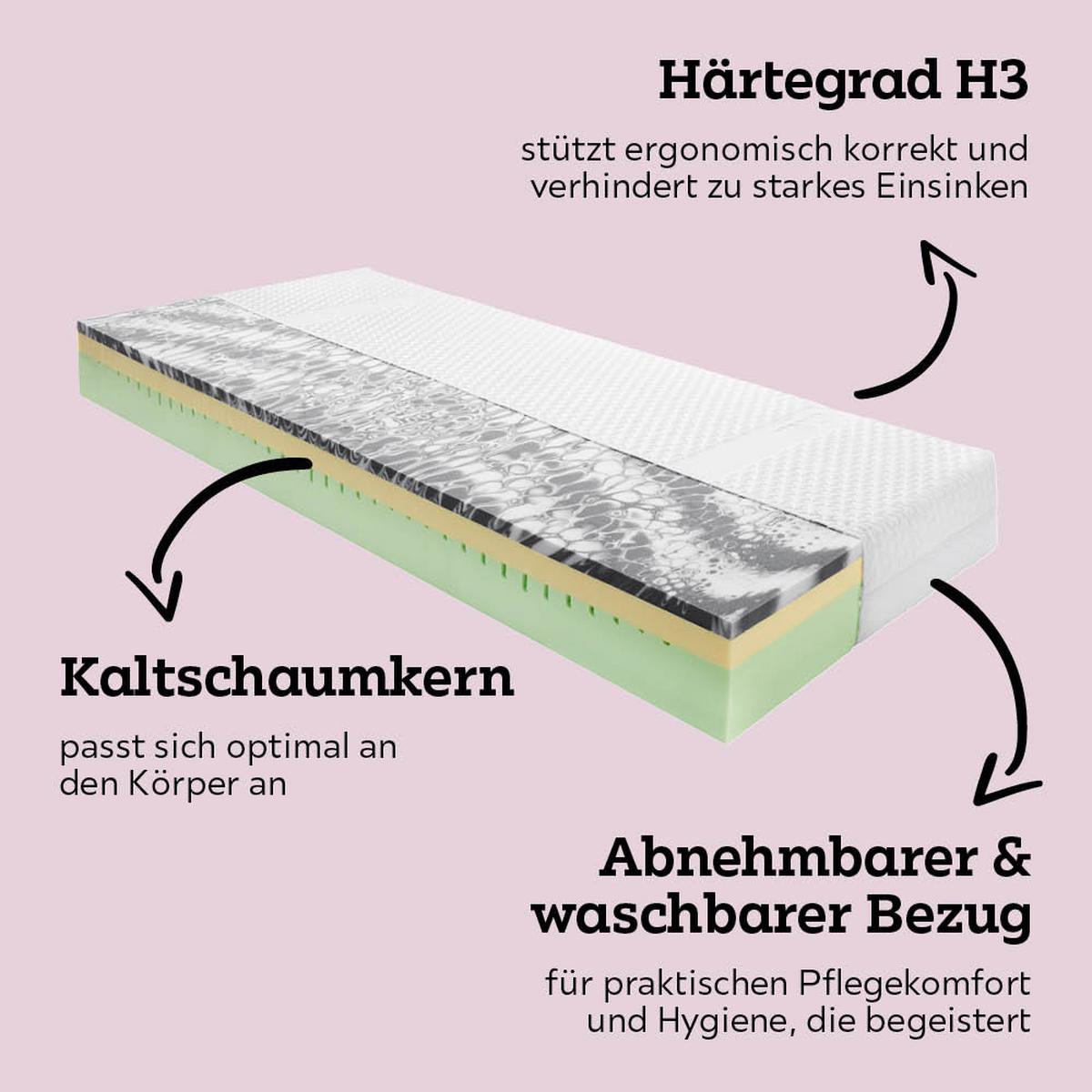 Visco Madrac Royal Duo Memory H3 - bijela, tekstil (90/200cm) - Premium Living