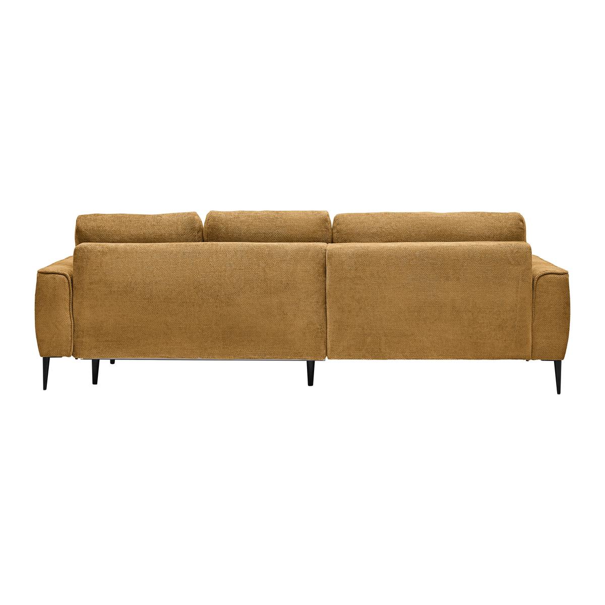 Ecksofa Custom Bernsteinfarben - Bernsteinfarben/Schwarz, MODERN, Textil/Metall (164/85/255cm) - Mömax