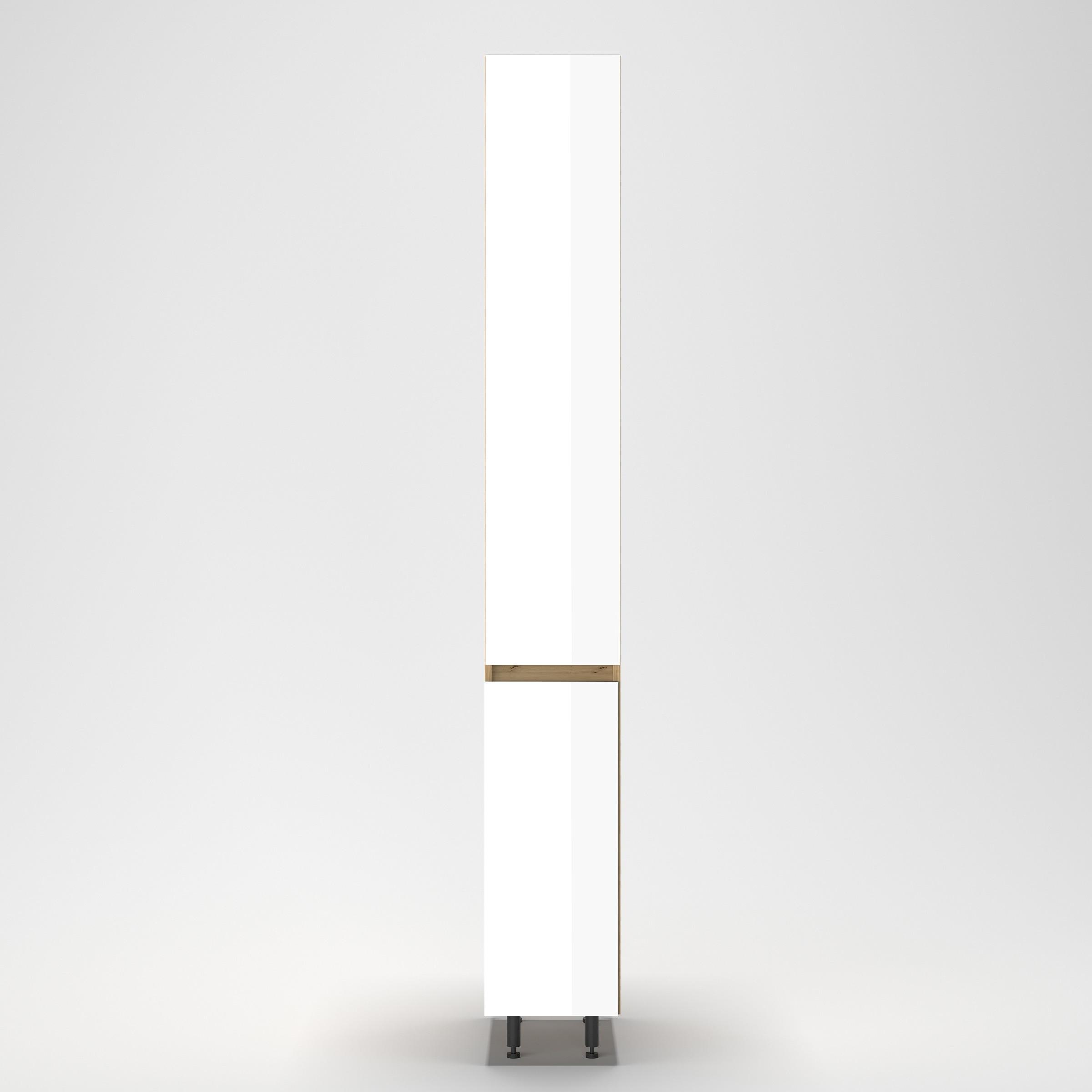 Kamraszekrény Toscana - Artisan tölgy/magasfényű fehér, Modern, faalapú anyag (30/221/56cm)